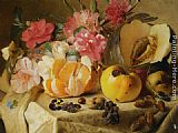 Autumn Canvas Paintings - Still life with autumn fruits